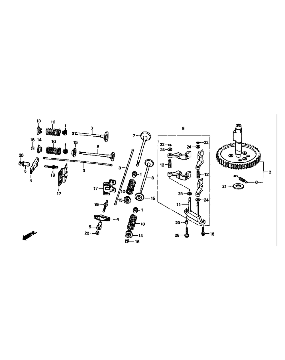 Gxv670 Camshaft Diagram and Parts List for M54-HN 53BB5ETW750-24-HP Cub Cadet Lawn Tractor
